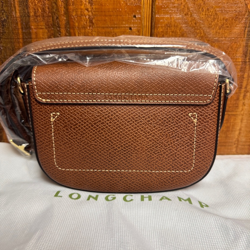 Longchamp Épure Small Leather Crossbody Bag - Brown - Picture 8 of 13